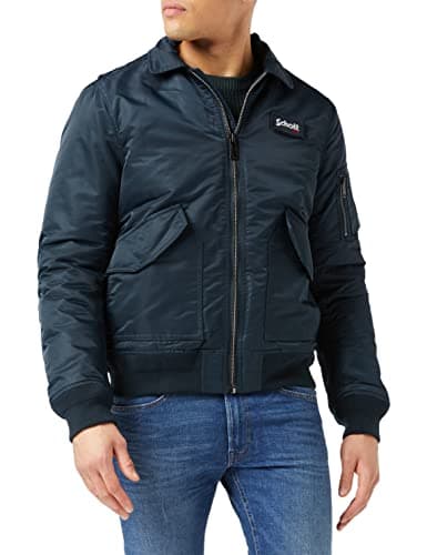 Image of Schott NYC Men's 210-100 Jacket, Blue (Navy), Small