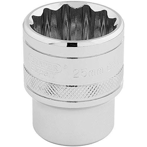 Image of Draper 33418 1/2" Square Drive 12 Point Socket, 25mm Size