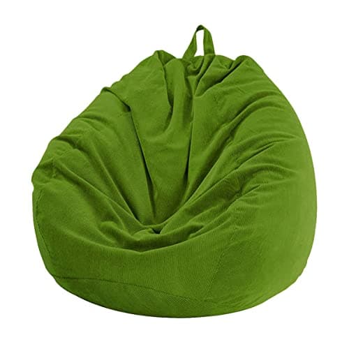Image of Chickwin Bean Bag Corduroy without Filling, Gaming Bean Bags Chair for Adult Kids, Highback Comfortable Indoor Outdoor Living Room Large Beanbag Seat