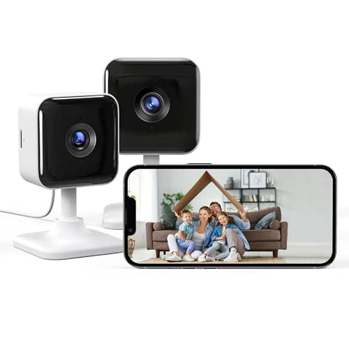 Image of GNCC Indoor Camera 2K Security Camera 2 Packs CCTV Camera House Security, Home Security Cam, Motion/Sound Detection, 2-Way Audio, Night Vision, Real-Time Alert, SD&Cloud, 2.4G WiFi