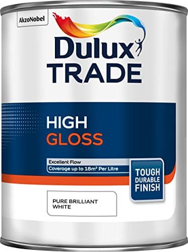 Image of Dulux Trade High Gloss Pure Brilliant White 1L