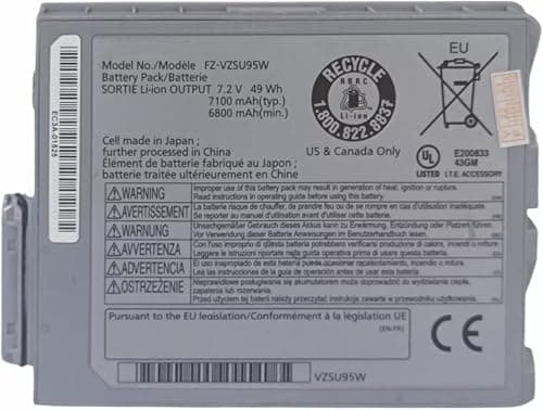 Image of 7.2V 49Wh FZ-VZSU95W FZ-VZSU95 FZ-VZSU95K FZ-VZSU95Q FZ-VZSU95R Laptop Battery Compatible for Toughpad FZ-B2 FZ-M1 FZ-M1C TOUGHPAD Series