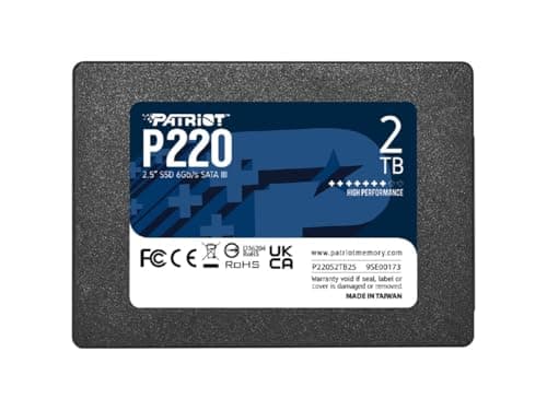Image of Patriot P220 SATA 3 2TB Internal Solid State Drive 2.5” - P220S2TB25