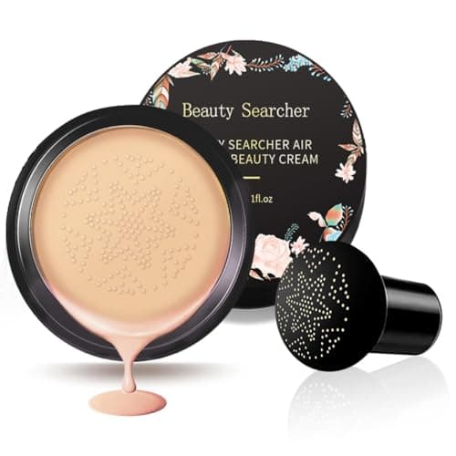 Image of Beliky Girl CC Cream Foundation with Mushroom Head Air Cushion Full Coverage for Flawless Makeup Moisturizing Brightening Pigment Liquid Foundation, Even Skin Tone Makeup #Natural
