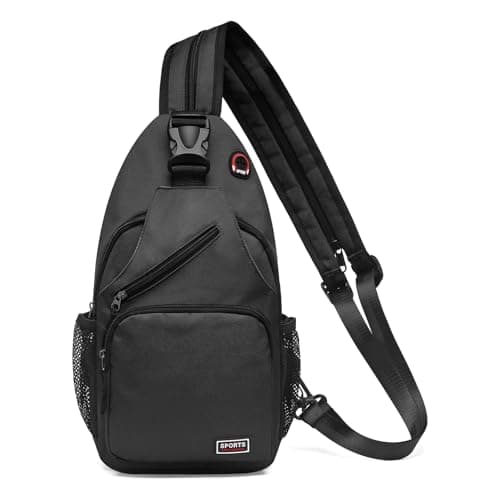 Image of SUIKIHUM Convertible Sling Bags for Women Men, Lightweight Crossbody Backpack Daypack Fit for 11" Tablet for Casual Travel Sport Hiking (Black)