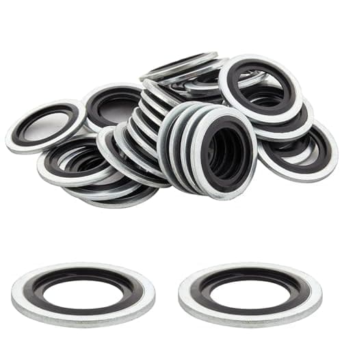 Image of KNUIUYY 20-Pack Oil Drain Plug Washers 16 x 24 x 2 mm, Copper Crush Gaskets for Renault Clio Captur Espace Laguna Megane, OEM 110265505R 6079970345 8200641648 3121867 7700266044 – Oil Drain Plug Seals