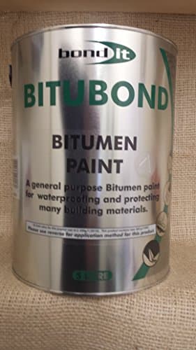 Image of 2 x 5LTR Bitubond Black Bitumen Paint - roof repair waterproofing all weather paint Coating