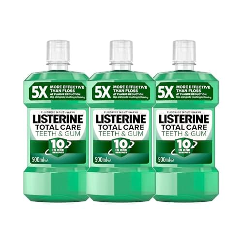 Image of Listerine Total Care Teeth and Gum Mouthwash 500 ml (Pack of 3)