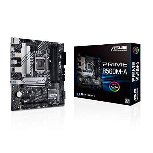 Image of ASUS Prime B560M-A LGA 1200 (Intel 11th/10th Gen) micro ATX motherboard (PCIe 4.0,2x M.2 slots, 8 power stages, 1 Gb LAN, DP, dual HDMI,USB 3.2 Gen 2 Type-C,V-M.2-Key E slot for Wi-Fi,Aura Sync RGB)