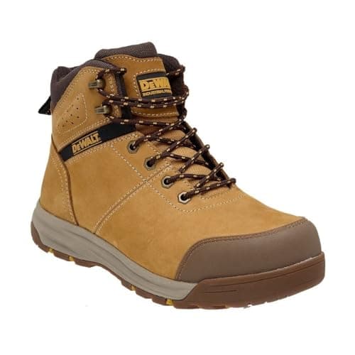 Image of DEWALT Summit S3 Mens Nubuck Steel Toe Cap Composite Midsole Work Safety Ankle Boots (Honey, UK Footwear Size System, Adult, Men, Numeric, Medium, 11)