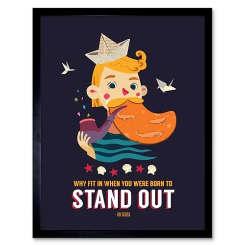 Image of Wee Blue Coo Sailor Boy Stand Out Art Print Framed Poster Wall Decor 12X16 Inch