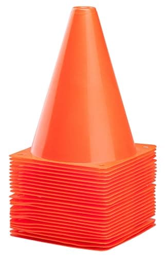Image of Cartman 7 Inch 12 Pack Plastic Training Cones, Agility Soccer Cones, Indoor Outdoor and Festive Events Field Marker Agility Cones for Soccer, Skating, Football, Basketball