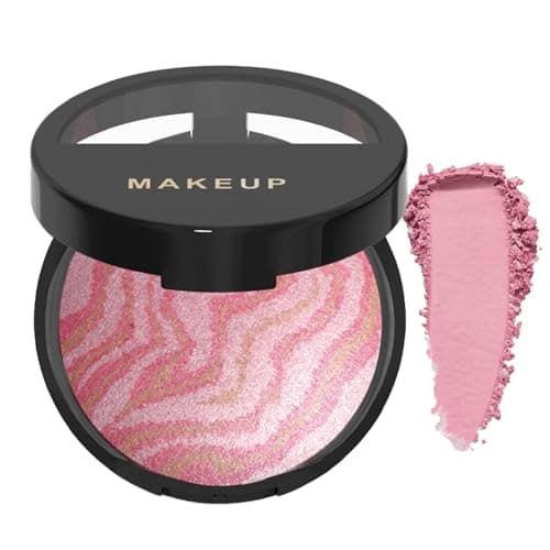 Image of Baked Blush, Buildable Blush Powder, Long-lasting 24H Wear, Shimmer Brick Pressed Blusher, Transfer, Water & Sweat Resistant, New Formula (#02)