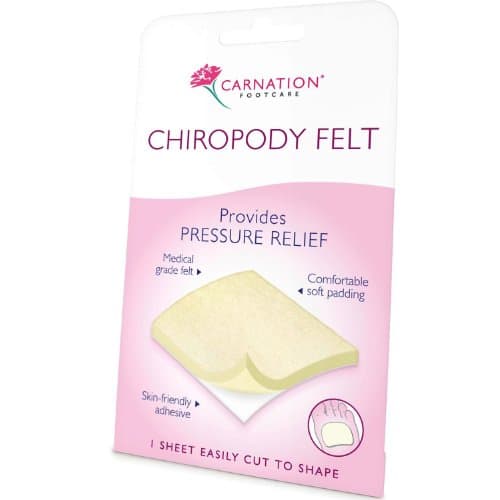 Image of CARNATION, Carnation Chiropody Felt Adhesive Large,Carnation Chirop Felt Lg 10x22,hypoallergenic Adhesive Formulated for Sensitive Skin.