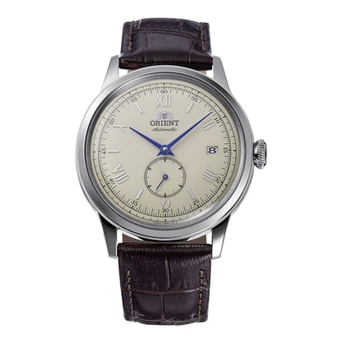 Image of Orient Bambino Small Seconds Mechanical (38mm) Ivory Dial/Brown Leather Strap RA-AP0105Y30B