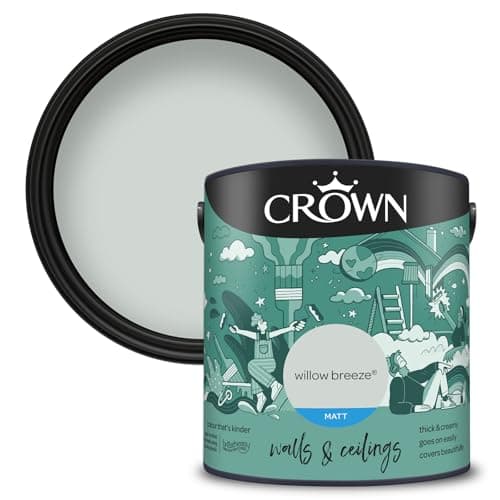Image of Crown Matt Emulsion Willow Breeze 2.5l Breatheasy Walls + Ceilings