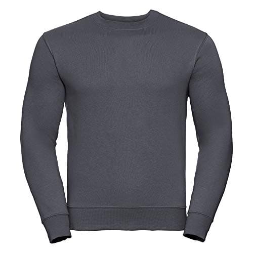 Image of Russell Mens Authentic Sweatshirt (Slimmer Cut) (L) (Convoy Grey)