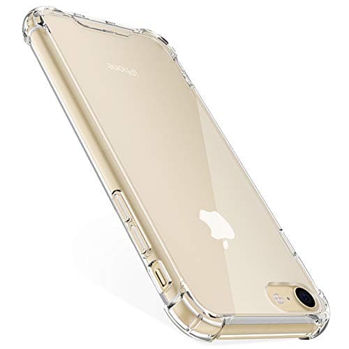 Image of 4youquality Phone case for iPhone SE 2020 Case, iPhone 7 Case & iPhone 8, LifetimeWarranty, Air Cushion Shockproof Bumper Clear Phone Case Cover (Clear)