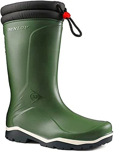 Image of DUNLOP Unisex Blizzard Fleece Lined Insulated to -15c Wellington Boots Size 3-13 (10.5 UK, Green)