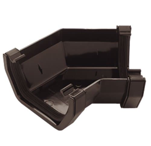 Image of Black Square Guttering and Downpipe - Gutter and Pipe Fittings - Gutter Angle 135 Degree