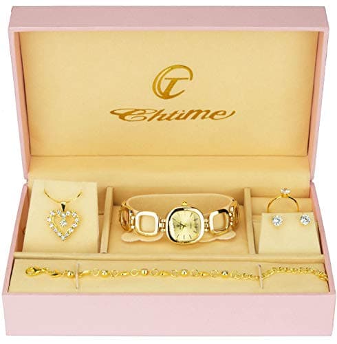 Image of Gift Set Women's Watch - Jewelry Set- Necklace-Ring- Earrings - Band