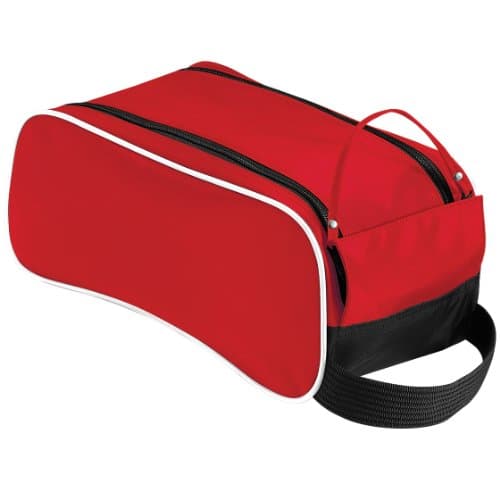 Image of Quadra Teamwear Shoe Bag - 9 Litres (One Size) (Classic Red/Black/White)