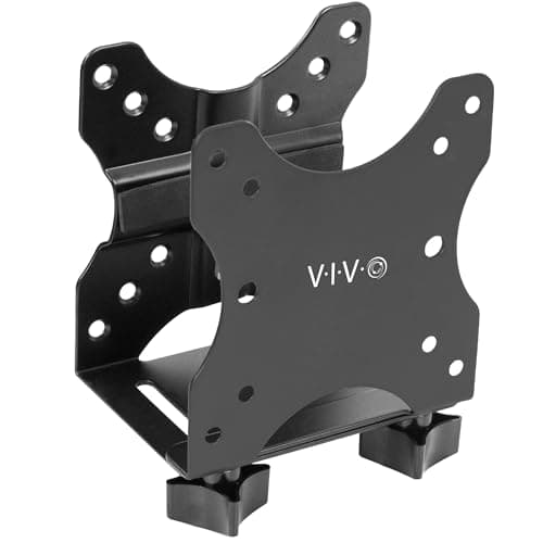 Image of VIVO Adjustable Thin Client Mini PC Mount Bracket, CPU VESA Under Desk and Monitor Arm Computer Holder, Black, MOUNT-PC05C