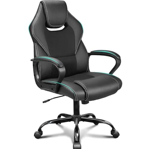 Image of BASETBL Office Chair, Adjustable Ergonomic Computer Desk Chair, Comfortable Swivel Executive Chairs for Home Gaming Business, 150kg Black