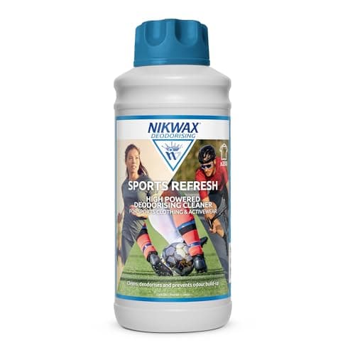 Image of Nikwax Sports Refresh – Sports Wash Detergent & Odour Eliminator, Deodorising Cleaner for Activewear, Gym Clothes & Kits – Removes Sweat & Prevents Odour Build-Up, Fresh Scent (1 Litre)