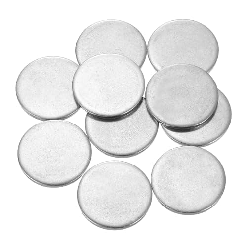 Image of sourcing map 20Pcs Stainless Steel Disc, 1 3/16"(30mm) Dia 0.12"(3mm) Thick 304 Stainless Steel Flat Round Sheet Blank Round Circle Plate for Crafts Metal Stamping and Jewelry Making