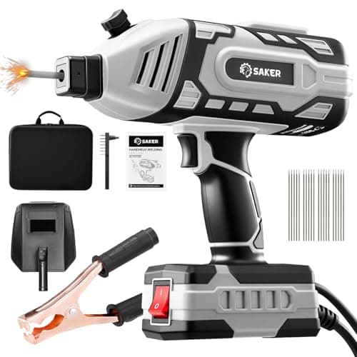 Image of Saker Portable Electric Welding Machine,220V Portable Welder Handheld with IGBT Inverter 5 Variable Current Adjustment, ARC Welder Gun, Fits for 3/32''- 1/8''(2.5-3.2mm) Wire Rods