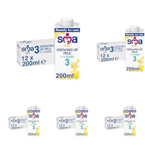 Image of SMA PRO Growing-Up Baby Milk - 1-3 Years | Ready to Use Liquid Formula Milk 200 ml (Pack of 60)