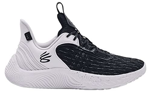 Image of Under Armour Unisex Adult Curry Flow 9 Team Basketball Shoes, Black/White, 8 UK