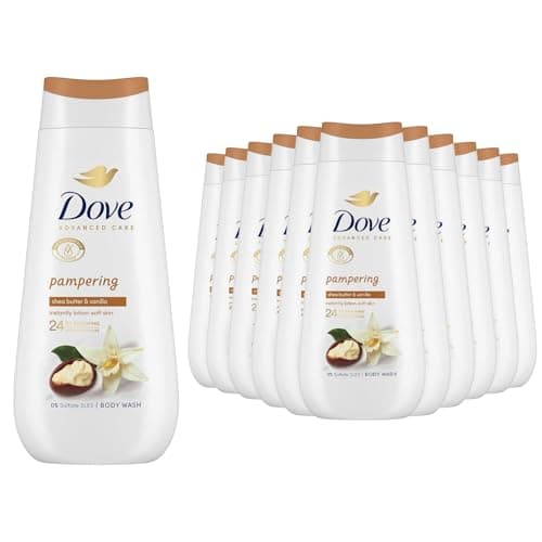 Image of Dove Advanced Care Sulphate Free Body Wash for Women Made with Skin-Natural Nourishers and Micromoisture Provides 24 Hours Renewing Lotion-Soft Softer Skin, 225ml Pack of 12
