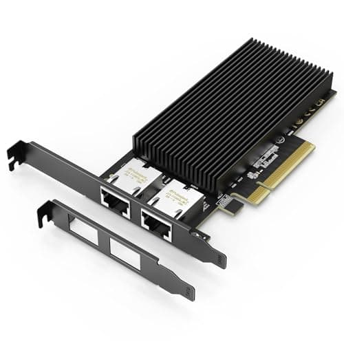 Image of 10G Dual RJ45 Port PCI-E Network Card with X540 Controller, Gigaplus X540-T2 10Gb Ethernet Adapter with 2 * 10Gbe Network Card, 10gb NIC Support Windows/Linux/ESX Servers