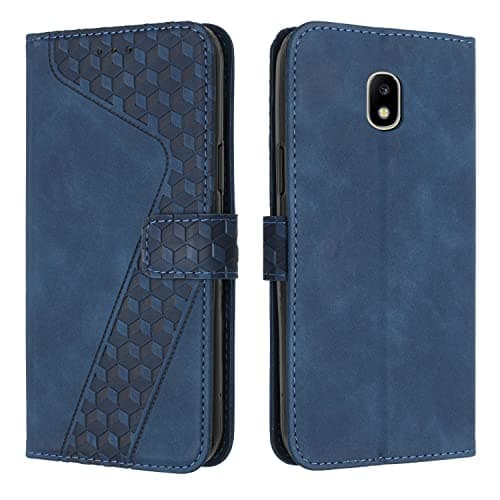 Image of OKZone Compatible With Samsung Galaxy J530/J5 2017 Case, Wallet Case PU Premium Leather with Card holder Slots Magnetic Protect Flip Cover Bookstyle Phone Cases Cover for Samsung J530/J5 2017 (Blue)