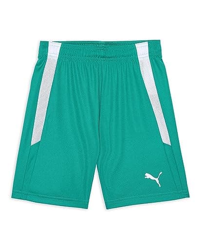 Image of PUMA Unisex Kids Teamliga Jr Shorts, Pepper Green-puma White, 152 EU