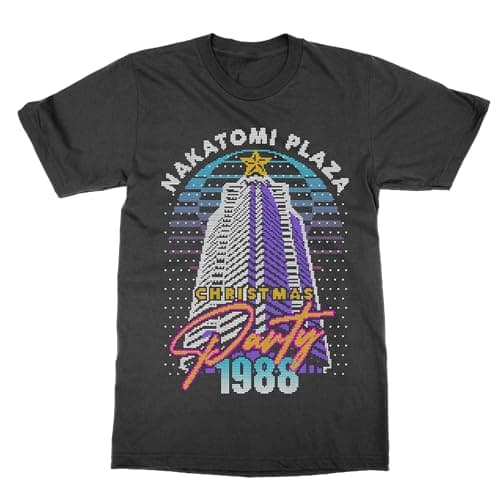 Image of Nakatomi Plaza Party 1988 Christmas Jumper T-Shirt (Black, M)