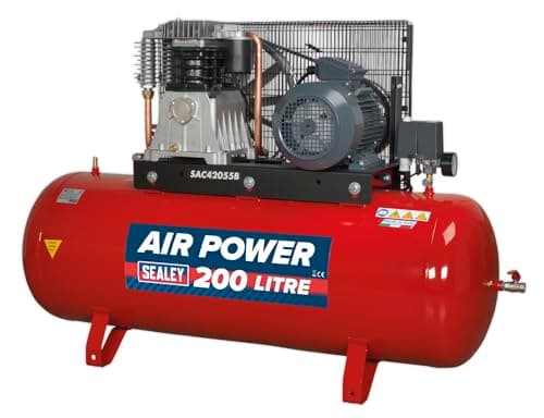 Image of Sealey Sac42055B Compressor 200Ltr Belt Drive 5.5Hp 3Ph 2-Stage