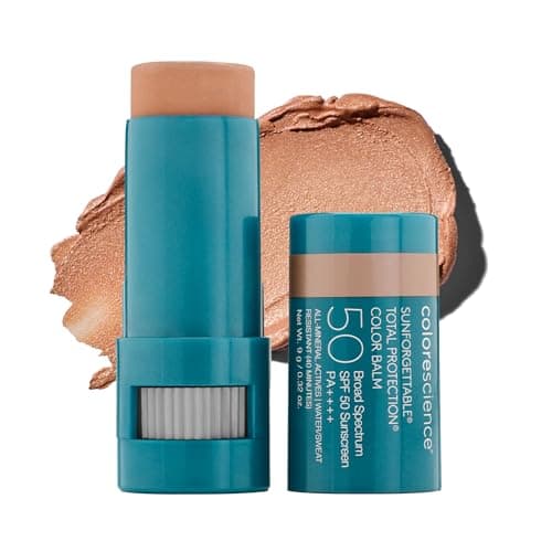 Image of Colorescience. Sunforgettable Total Protection Colour Balm SPF 50/PA++++, UVA/UVB, Colour Balm for Cheeks and Eyelids, Antioxidant, Moisturising, 9 g, Glow