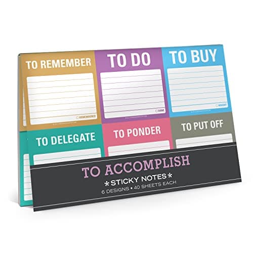 Image of Knock Knock To Accomplish Sticky Note Packet,8.25 x 5.5inches