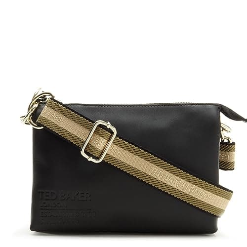 Image of Ted Baker Women's Darceyy Branded Webbing Satchel Cross Body, Black, One Size UK