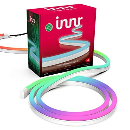 Image of Innr Outdoor LED Strip Light 2m, Zigbee, Works with Hue* and Alexa (Bridge Required), Lightstrip White & Colour, Smart Outdoor Lights, IP67 Waterproof, Garden Lighting, Dimmable