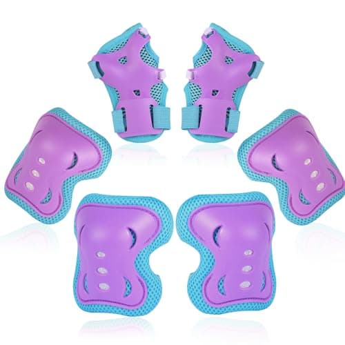 Image of Kids/Youth Knee Pads Elbow Pad Wrist Guards Protective Gear Set, for Child Roller Skates, Cycling Bike, Skateboard, Inline Skatings, Scooter Riding, BMX bike, And Other Outdoor Sports Activities