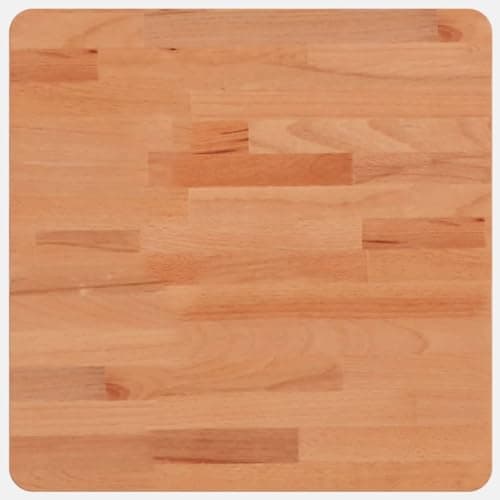 Image of vidaXL Square Beech Wood Replacement Table-top - Solid and Durable Wooden Table-top for Versatile Use - Easy to Clean with Rounded Corners for Safety
