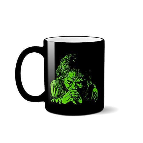Image of SMARTYPANTS The Exorcist Fan Inspired Linda Blair Heat Colour Changing Mug - Halloween Cup (Black Colour Changing)