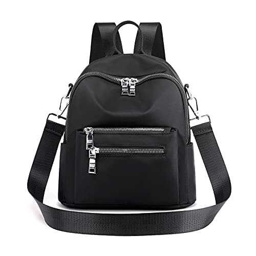 Image of JIANLINST Women's Mini Backpack Purse Girls Fashion Shoulder Bags Water resistant Casual Daypack Rucksack Black