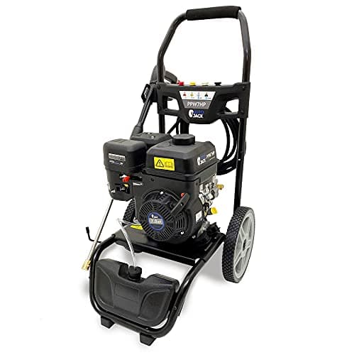 Image of Autojack Professional Petrol Pressure Washer, Jet Wash petrol jet pressure washers power washer jetwash, 4S Oil 7HP 207 Bar 3000 psi for Patio Driveways & Gardens, Puncture proof tyres & soap box