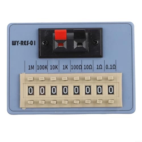 Image of Resistor Box 0.1Ω~9999999.9Ω 8-Dial Decade Resistance Box 1% Accuracy for DIP Programming Lab Testing Educational Use Gray(WY RES 01)