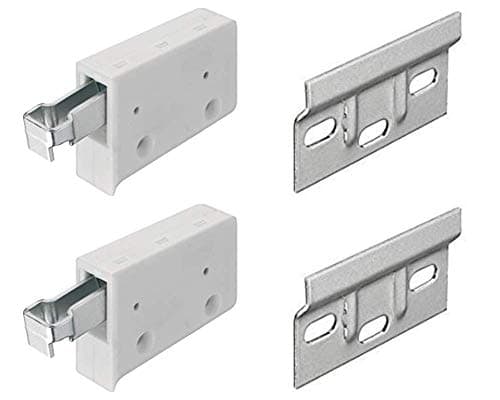 Image of Hanging Bracket + Wall Hanger Plate 63mm Kitchen Cabinet Cupboard Wall Mounting & Overhead Wall Hanging 150kg Load Capacity x2